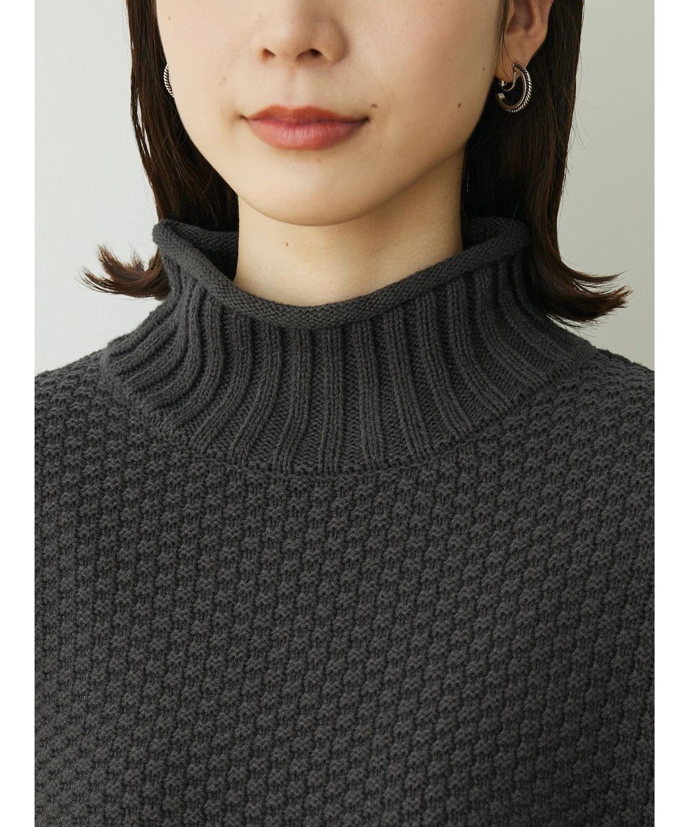 Green Parks 袖ラインカノコ編みニットプルオーバー 