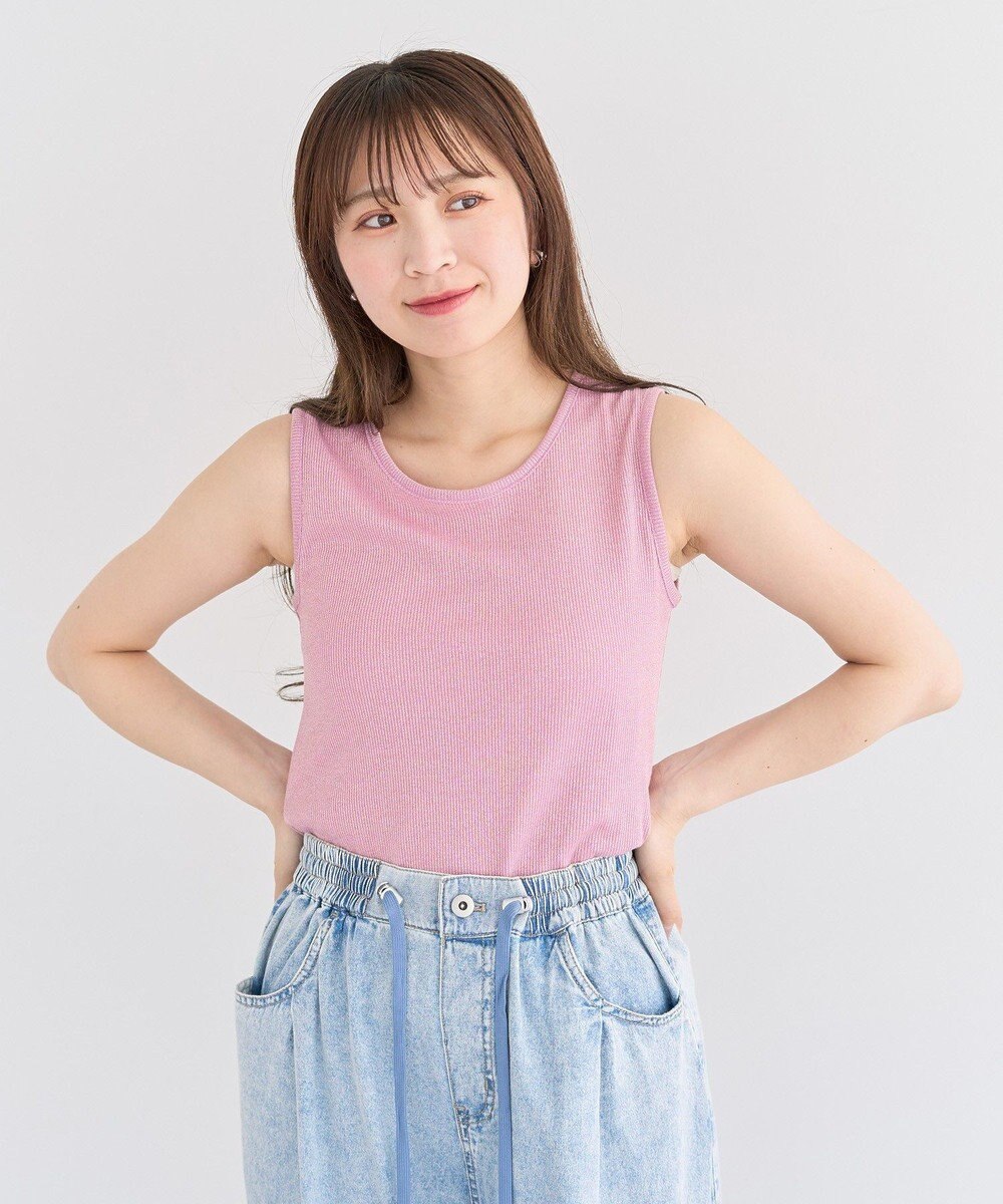 Green Parks ・Ｐｅｔｉｔ　Ｆｌｅｕｒ　ラメリブタンクトップ 