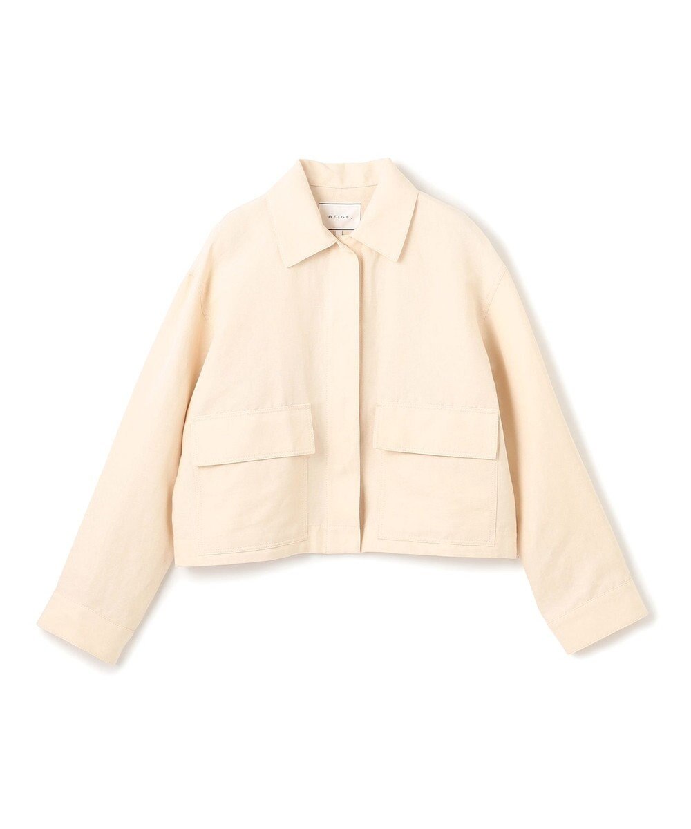 BEIGE， 【洗える】CUPHEA / アウトポケットジャケット 