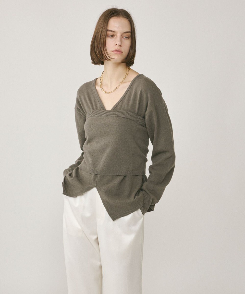 GRACE CONTINENTAL ウールベアニットトップ 