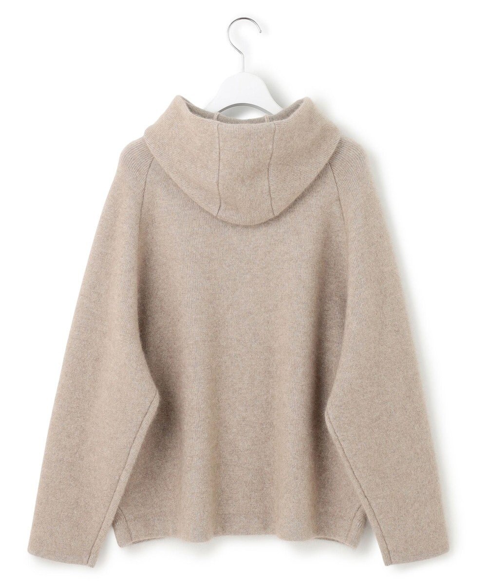 23区 ラクーンブレンドダブルフェイス ニット フーディー 