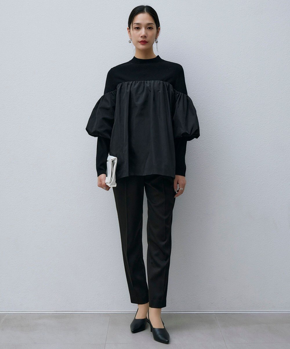 ICB L 【CLASSY.1月号掲載・洗える】VIS/PEスムース レイヤードデザインニット 