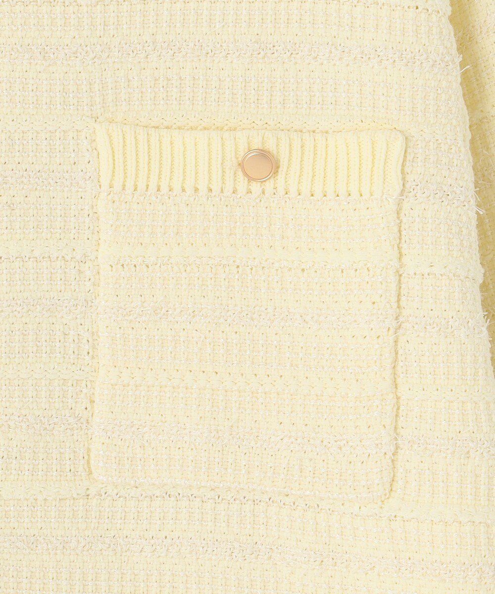 自由区 【WEB限定カラーあり・洗える】テクスチャーコットンブレンドニット アウター 