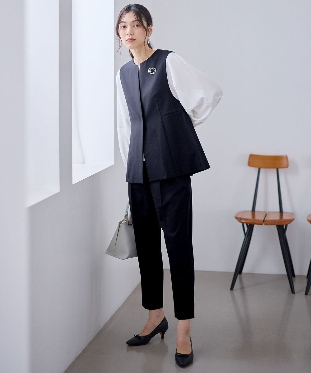 ANY L 【3SET】きちんと見え3点コーデセット（ブラウス＋ジレ＋パンツ） 