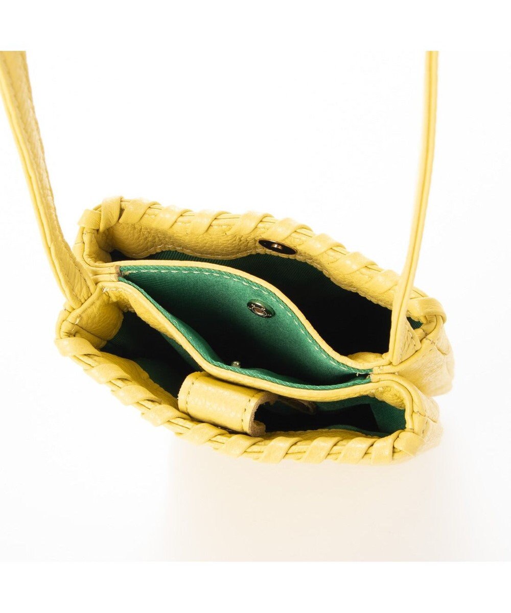 UNBILLION perche 牛革ソフト3層かがりショルダーバッグ 