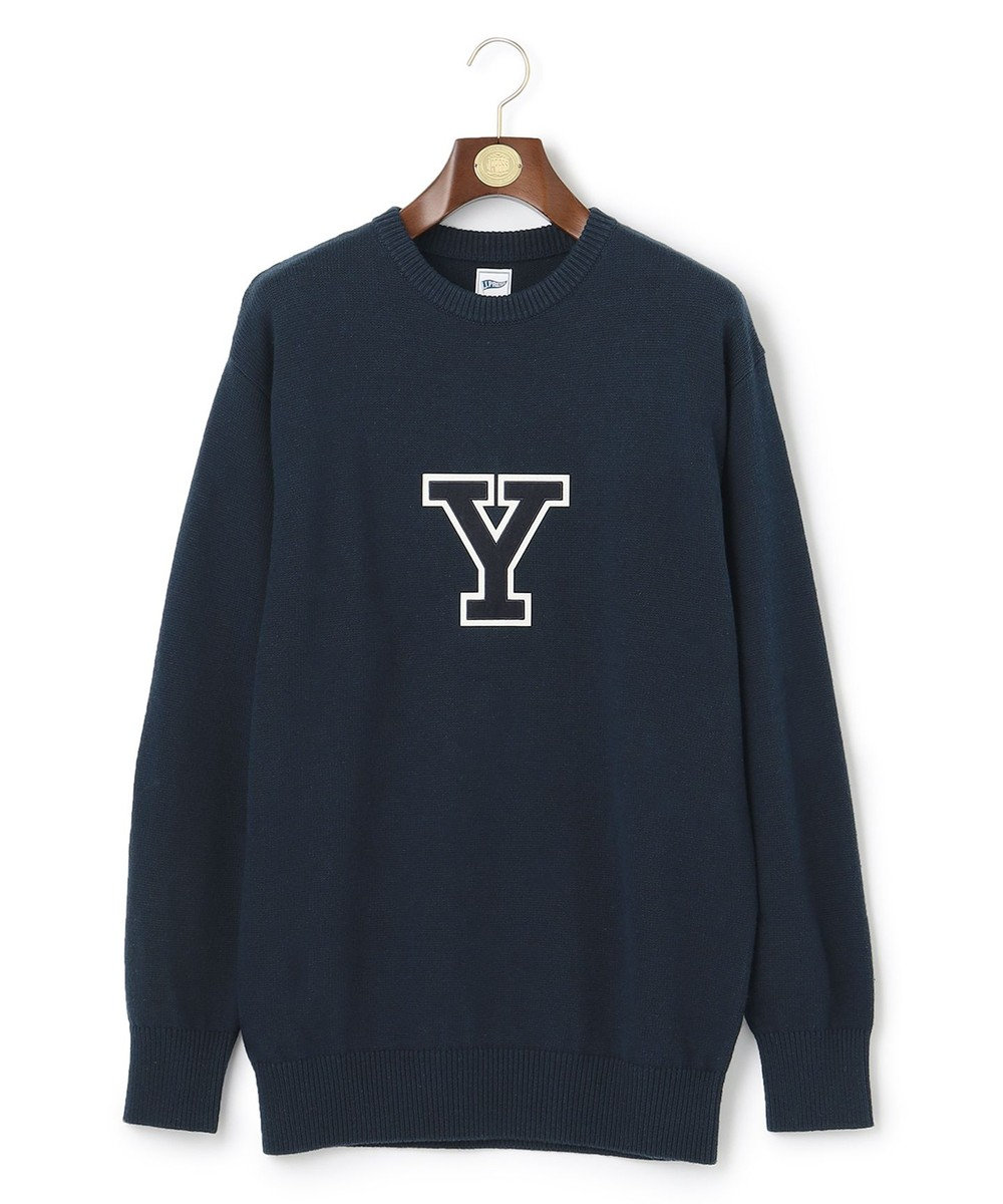 J.PRESS MEN 【Pennant Label】Varsity Crewneck Sweater / Yale ネイビー系