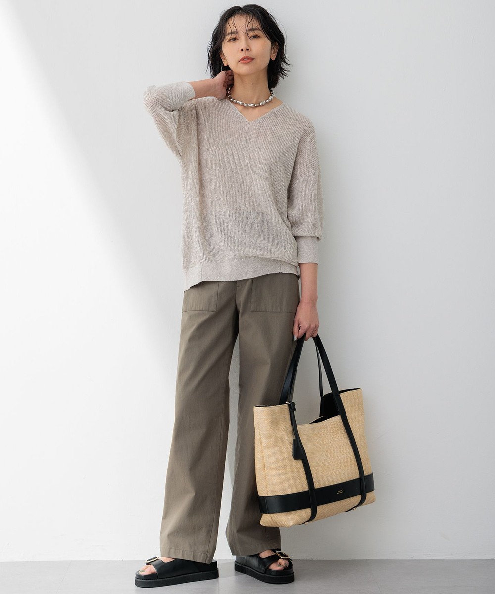 23区 【Oggi4月号掲載/洗える】スラブツイルストレッチ ベイカー パンツ 