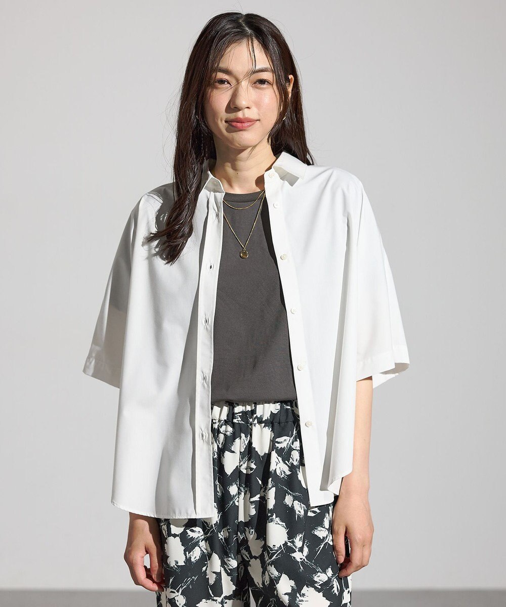 ANY 【接触冷感/UVカット/抗菌防臭/速乾】エニィファンクション半袖シャツブラウス 