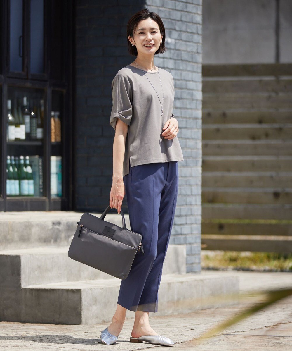 J.PRESS LADIES 【洗える】トロストレッチ テーパード パンツ 