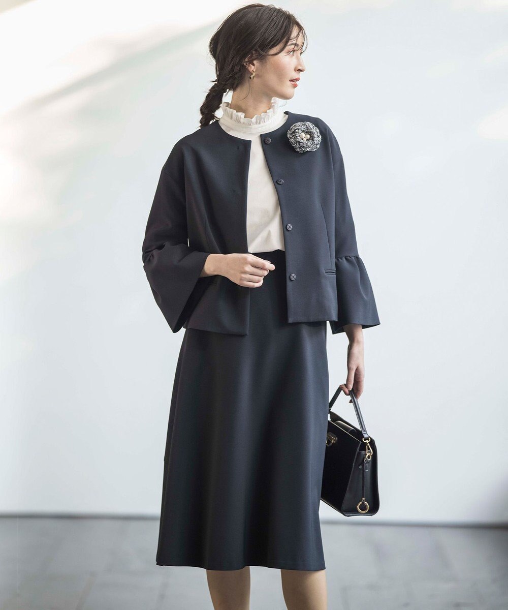 組曲 S 【KUMIKYOKU NAVY】コンフォータブルドレープ ジャケット 