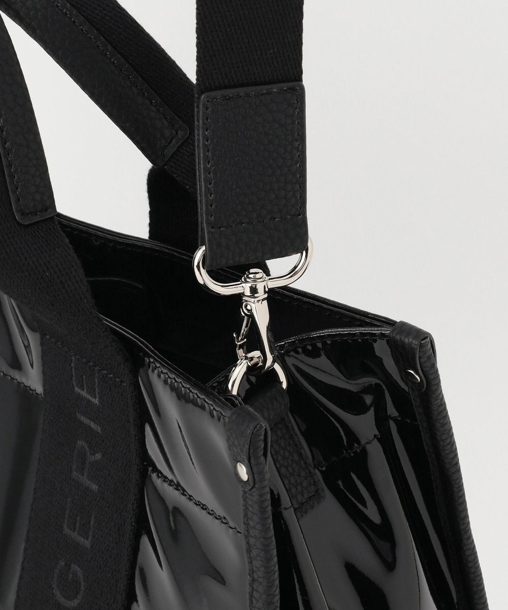 LA BAGAGERIE ソフトエナメル　ロゴテープ2WAYトートバッグ　Mサイズ 