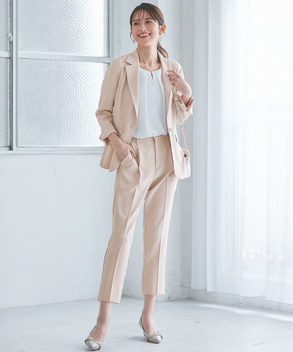 ANY SIS S 【セットアップ可】リネンライクポリエステル パンツ 