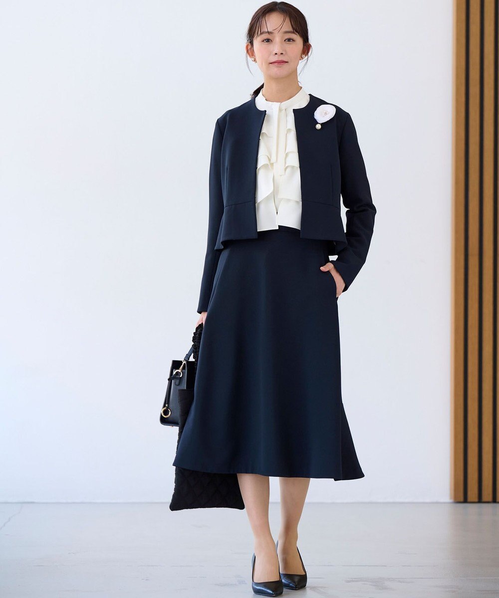 組曲 【KUMIKYOKU NAVY】コンフォータブルドレープ フレアスカート 