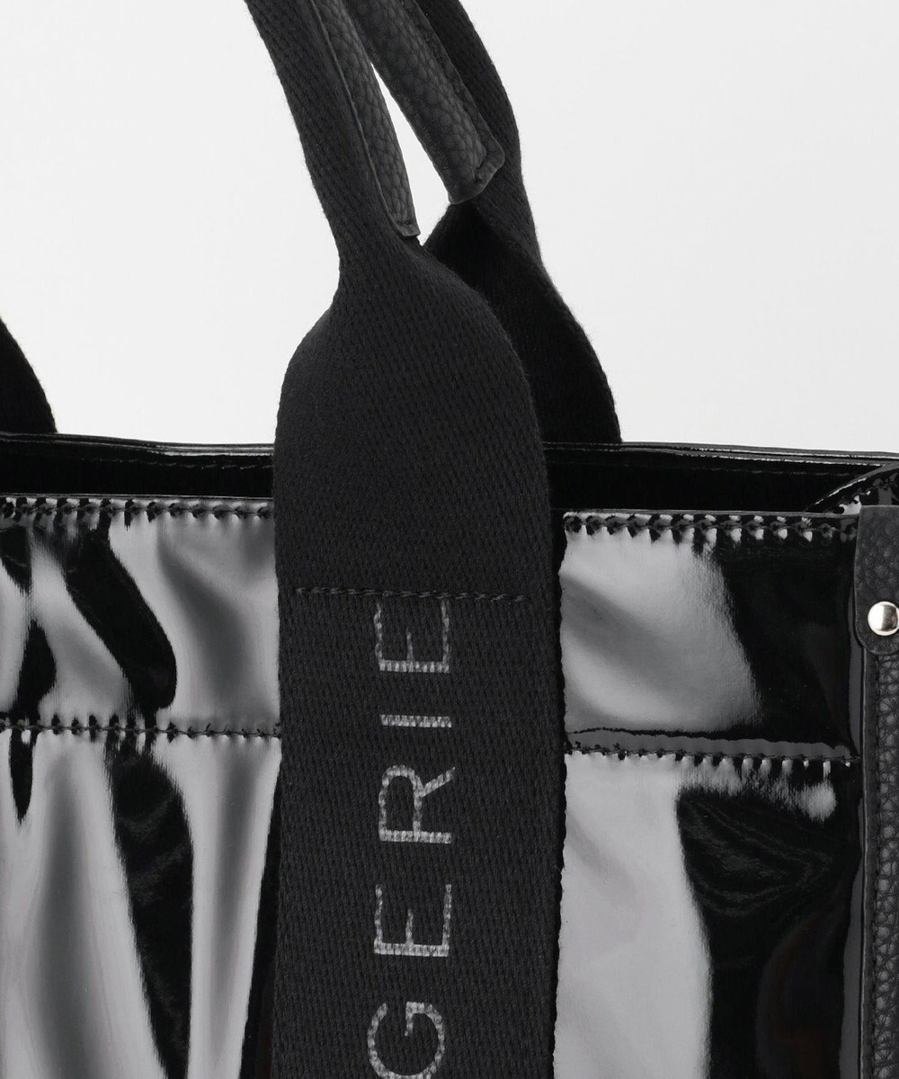 LA BAGAGERIE ソフトエナメル　ロゴテープ2WAYトートバッグ　Mサイズ 