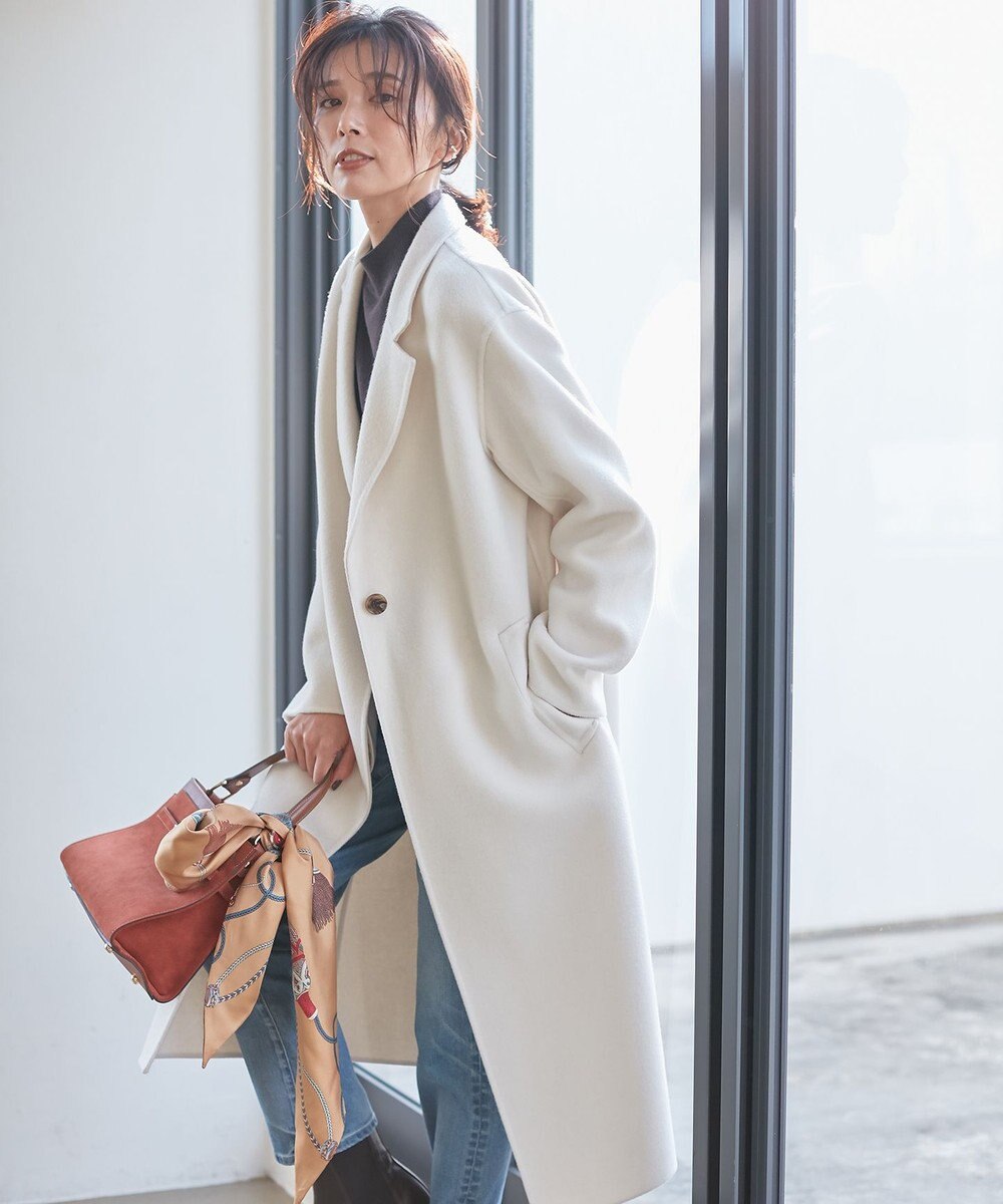 23区 ウールリバー ロングコート 