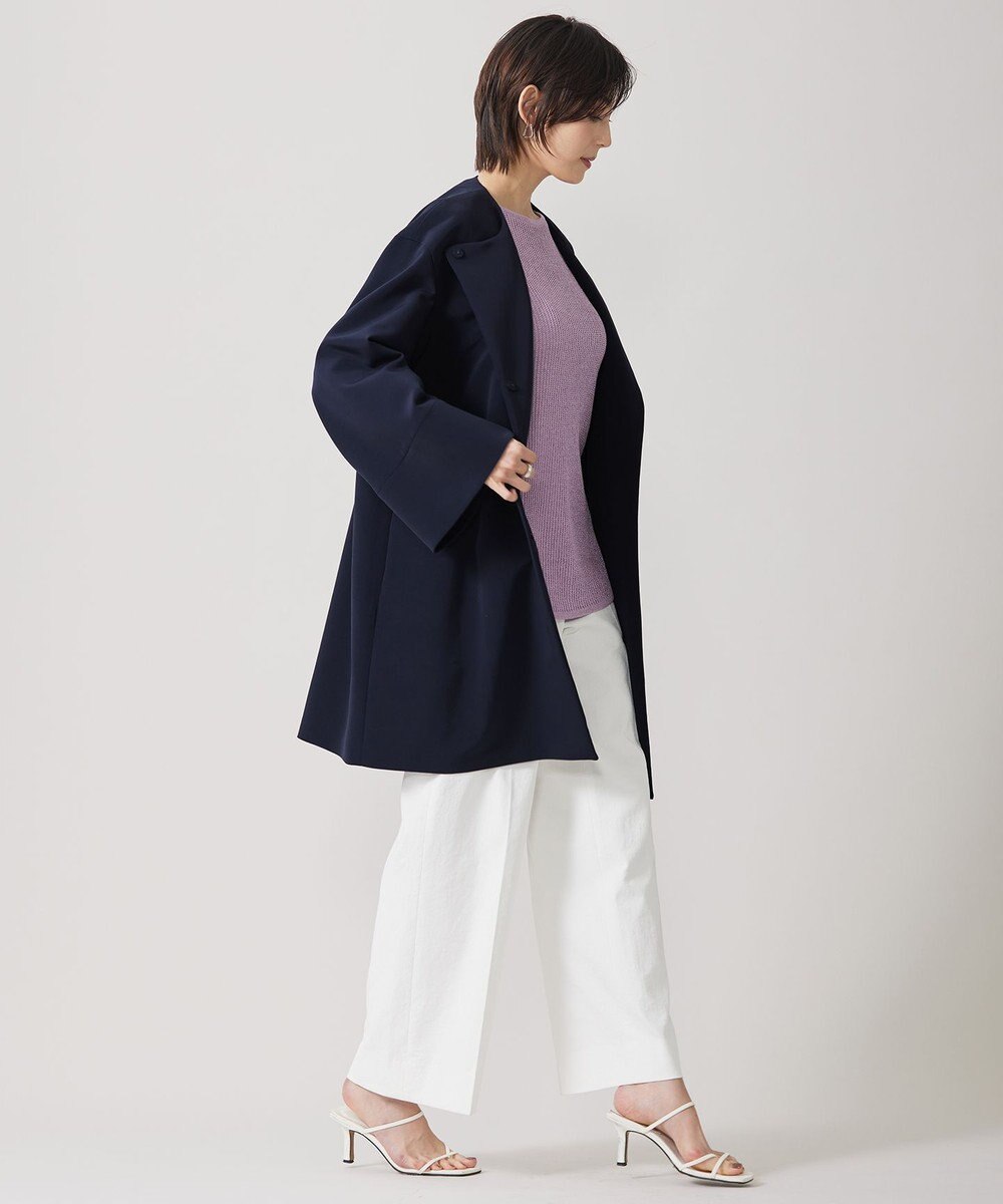 ICB L TaPeダブルクロス ノーカラーコート 