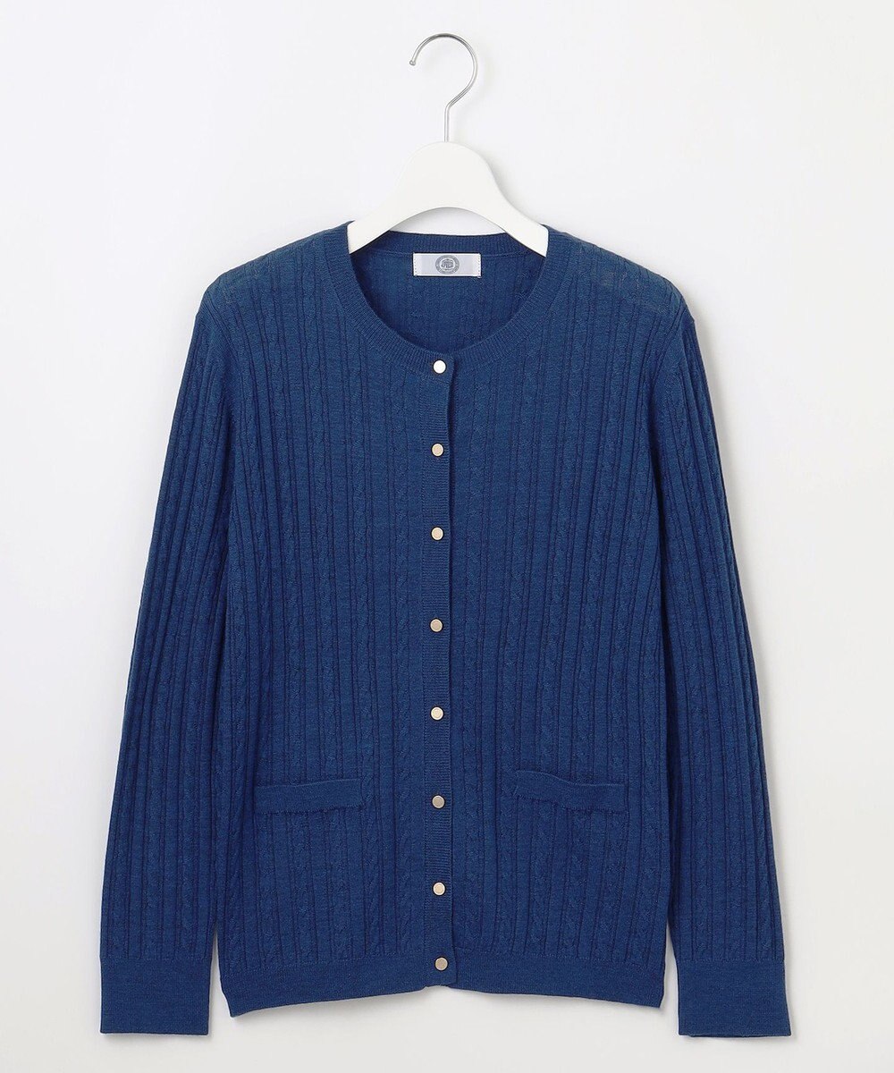 J.PRESS LADIES 【洗える】KNIT BASIC クルーネック カーディガン 
