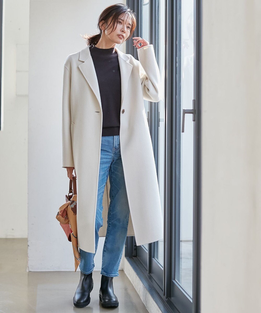 23区 ウールリバー ロングコート 