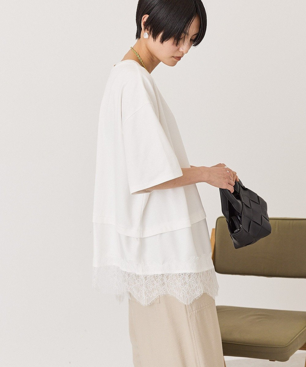 AMERICAN HOLIC レースドッキングＴシャツ 