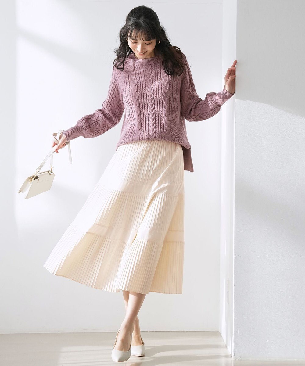 ANY SIS ケーブル ニット プルオーバー 