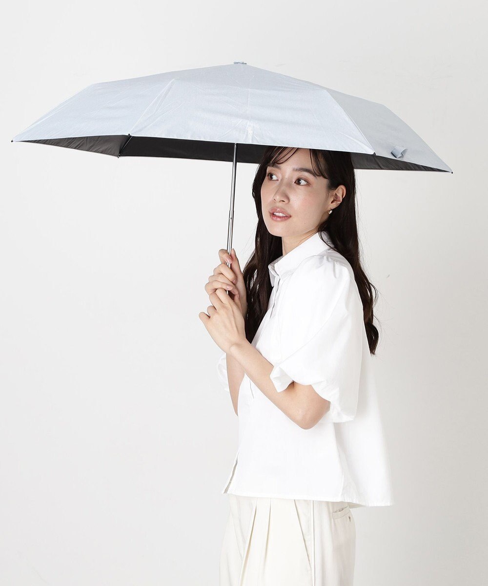 MOONBAT 【WEB限定/ 遮光率100％/遮熱/UV】POLO RALPH LAUREN（ポロ ラルフローレン）晴雨兼用日傘 ワンポイント ポロポニー シャンブレー 無地 折りたたみ傘 