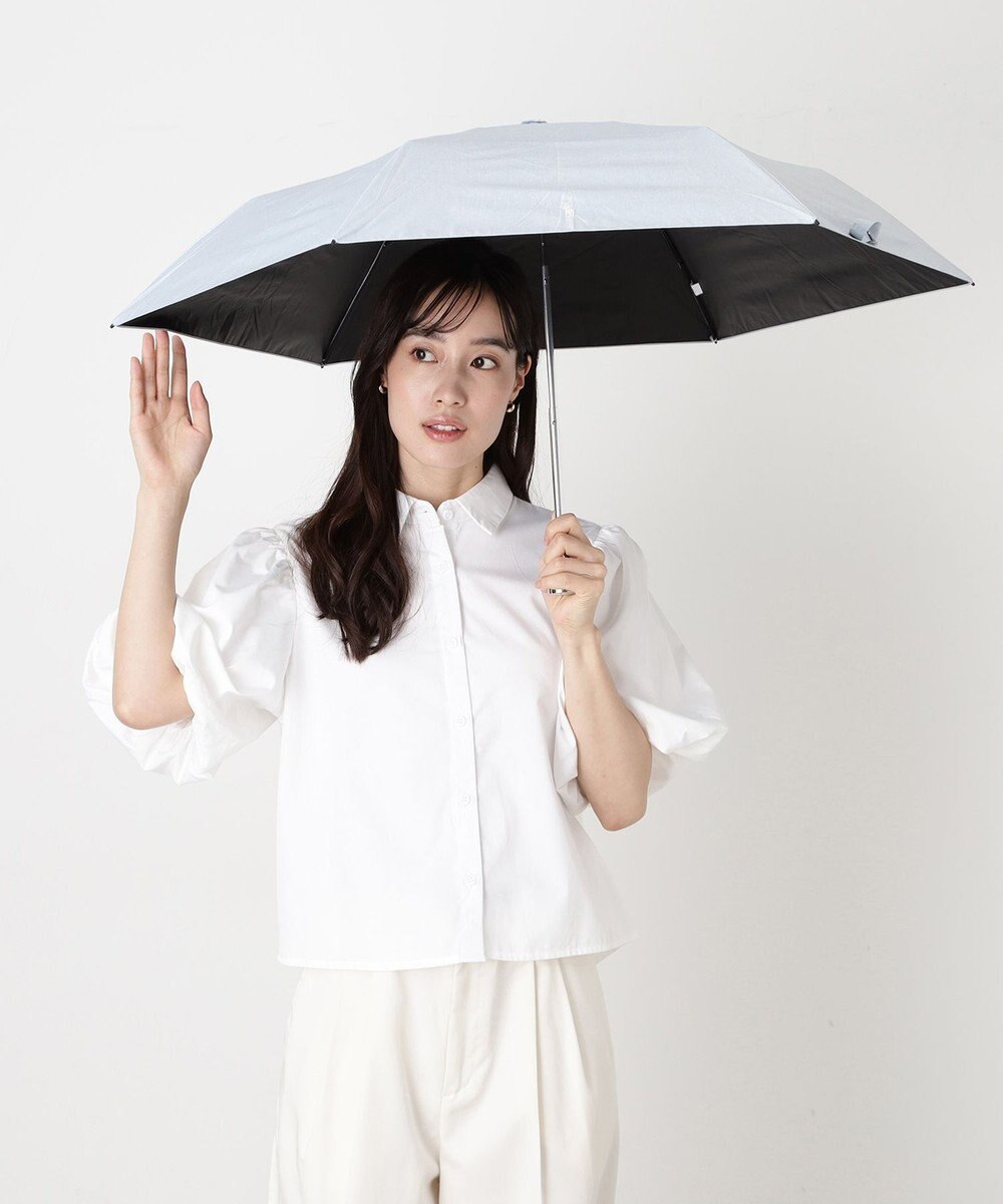 MOONBAT 【WEB限定/ 遮光率100％/遮熱/UV】POLO RALPH LAUREN（ポロ ラルフローレン）晴雨兼用日傘 ワンポイント ポロポニー シャンブレー 無地 折りたたみ傘 