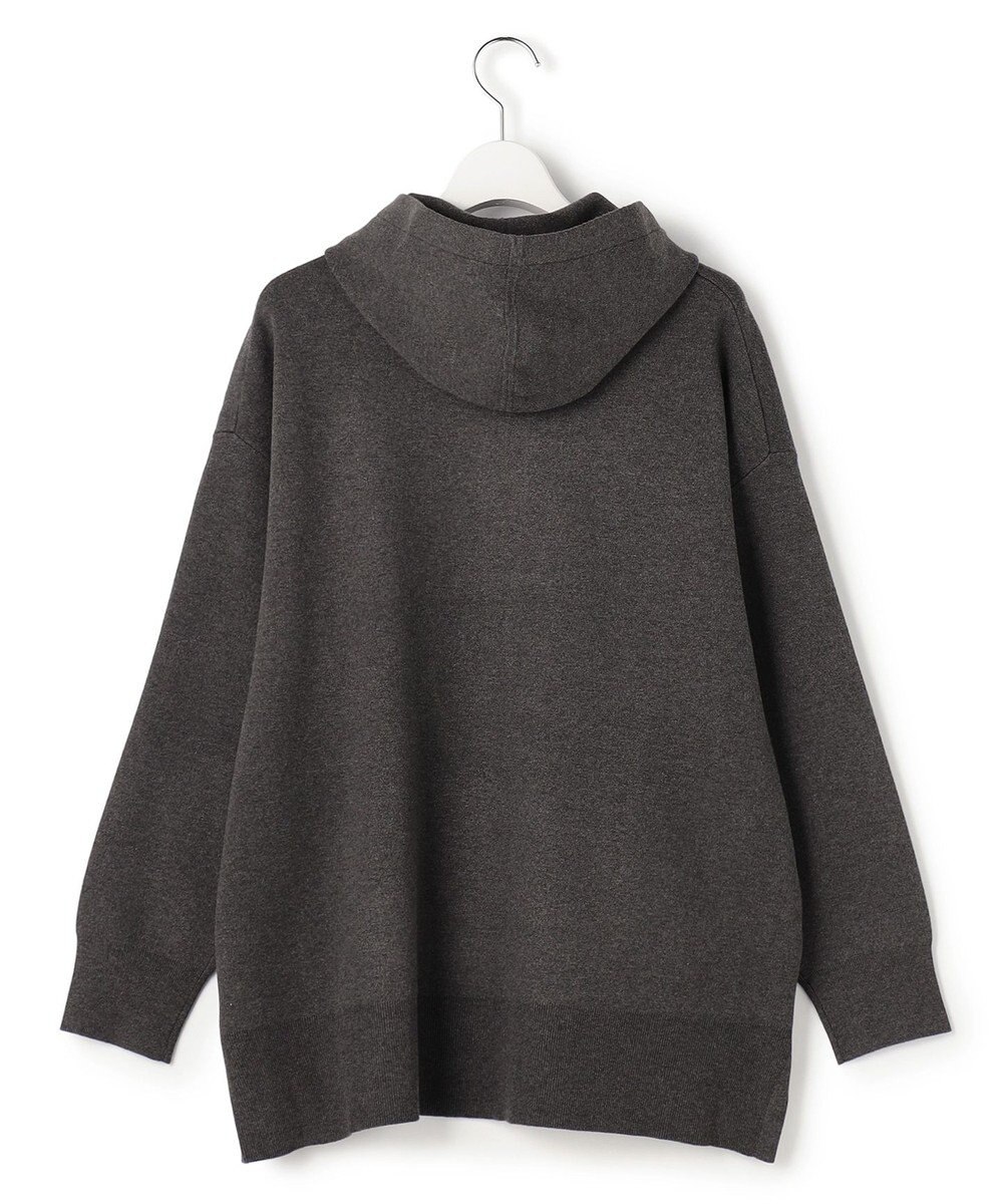 23区 L 【Lサイズ限定/洗える】ヴィスコースストレッチ ニット パーカー 