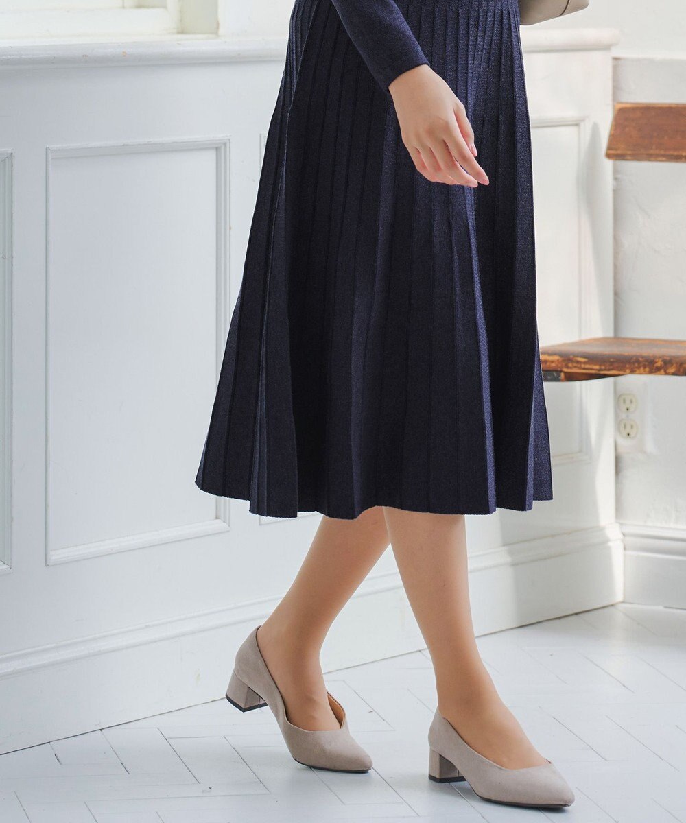 Tiaclasse 【洗える】くるみ釦ニットワンピース 