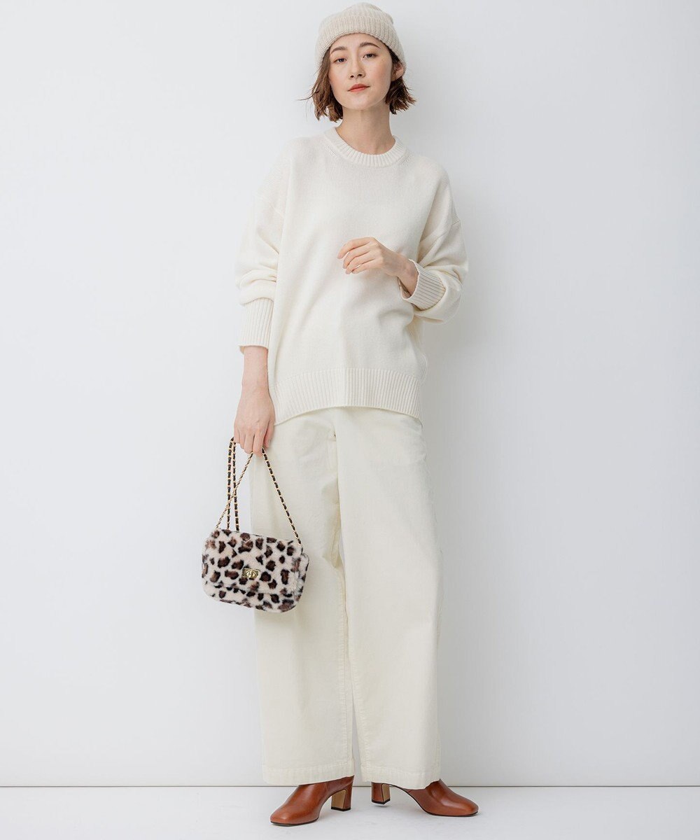 23区 【洗える】23区DENIM ベルベットストレッチ ワイドパンツ 