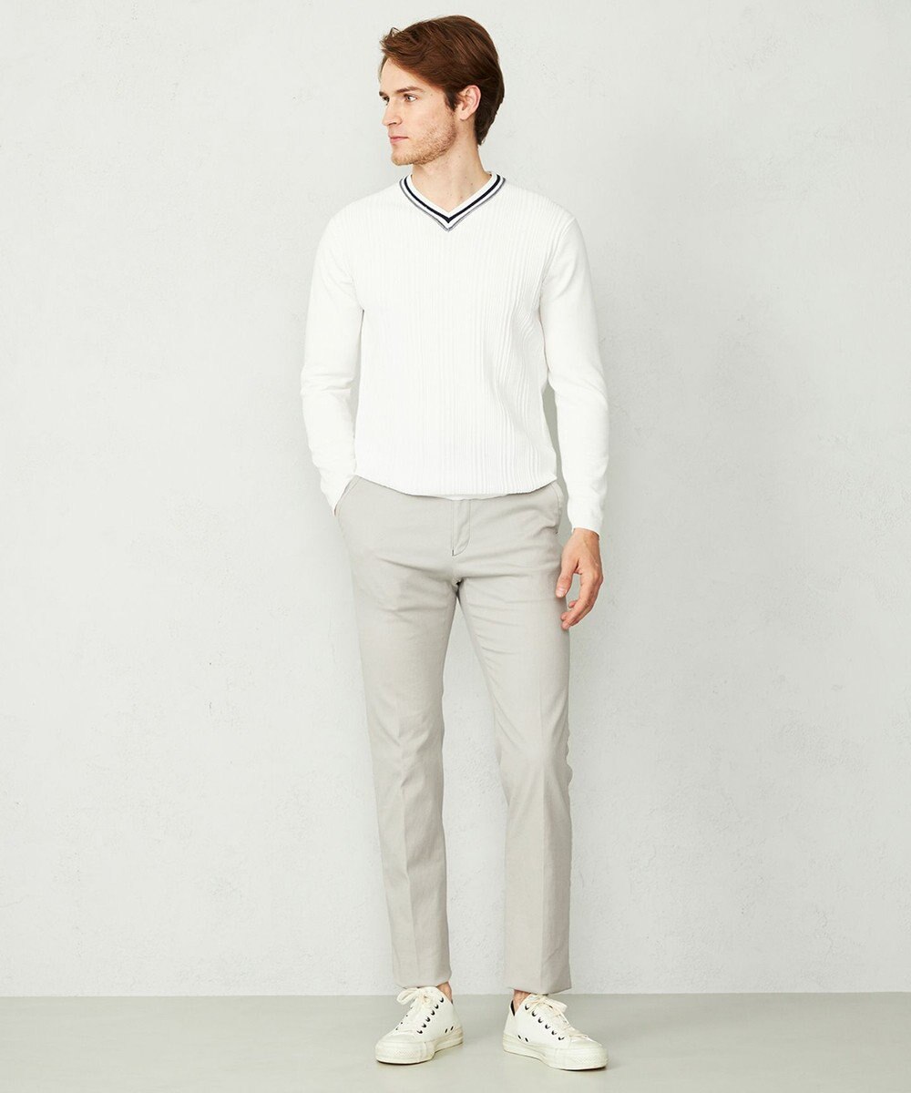 JOSEPH ABBOUD 【オーガニックコットン】JOE COTTONエアーパールリブ ニット 