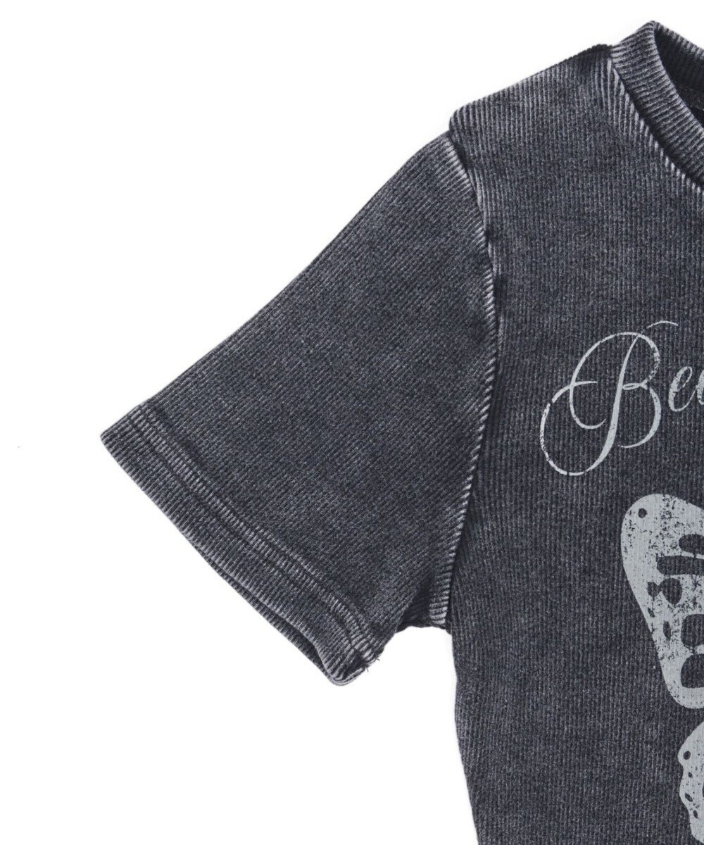 WEGO ヴィンテージウォッシュグラフィックリブT 