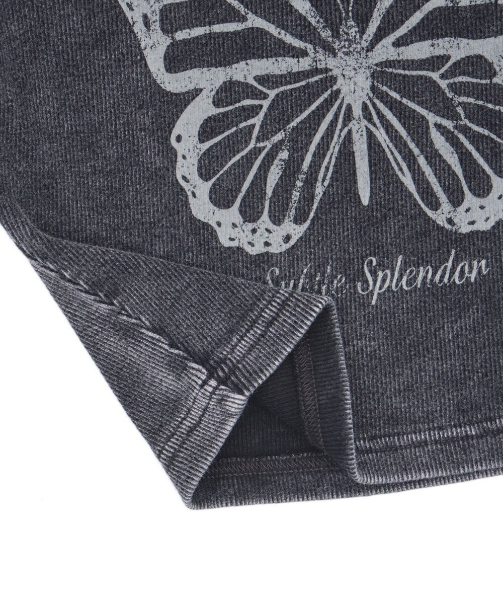 WEGO ヴィンテージウォッシュグラフィックリブT 