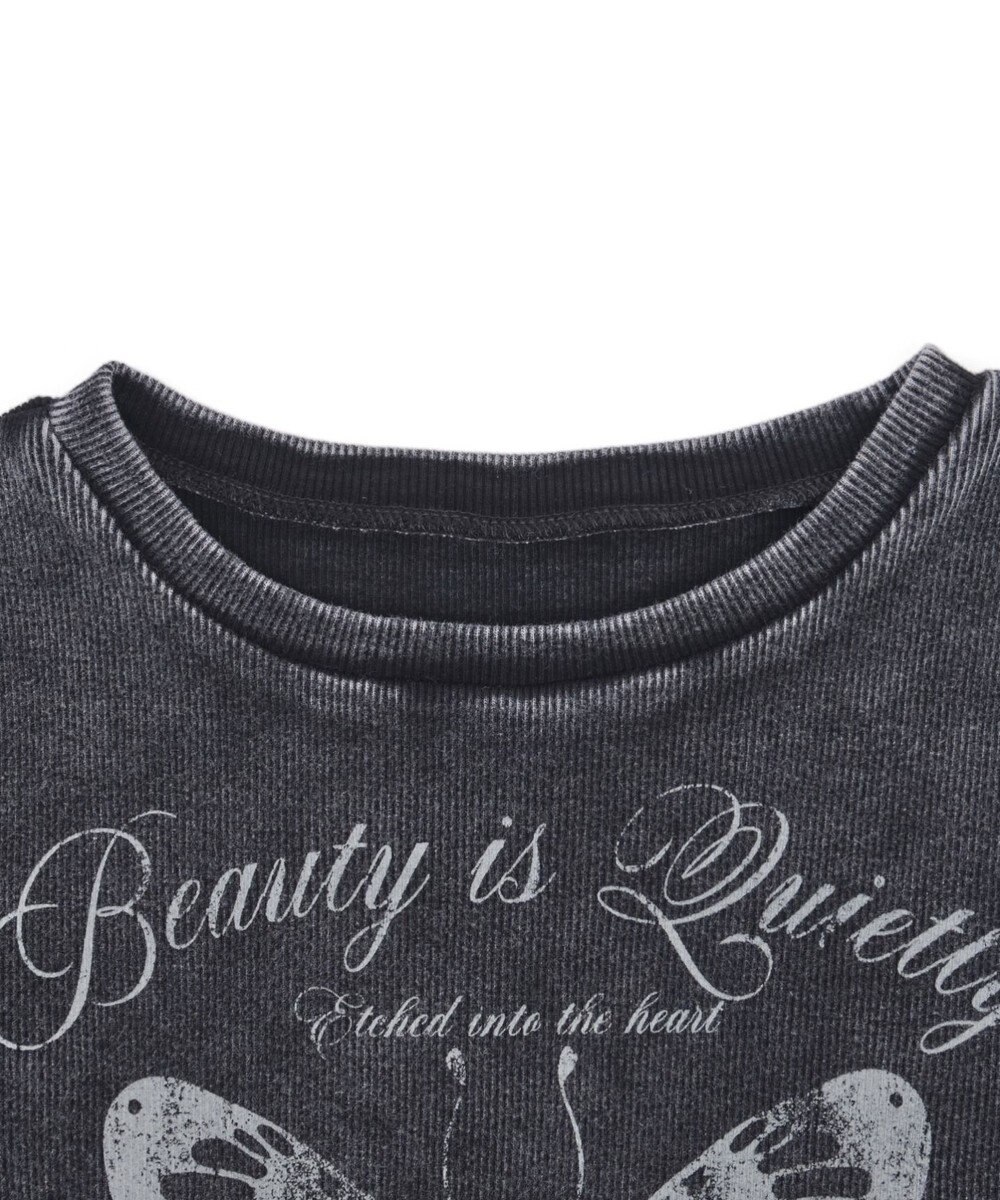 WEGO ヴィンテージウォッシュグラフィックリブT 