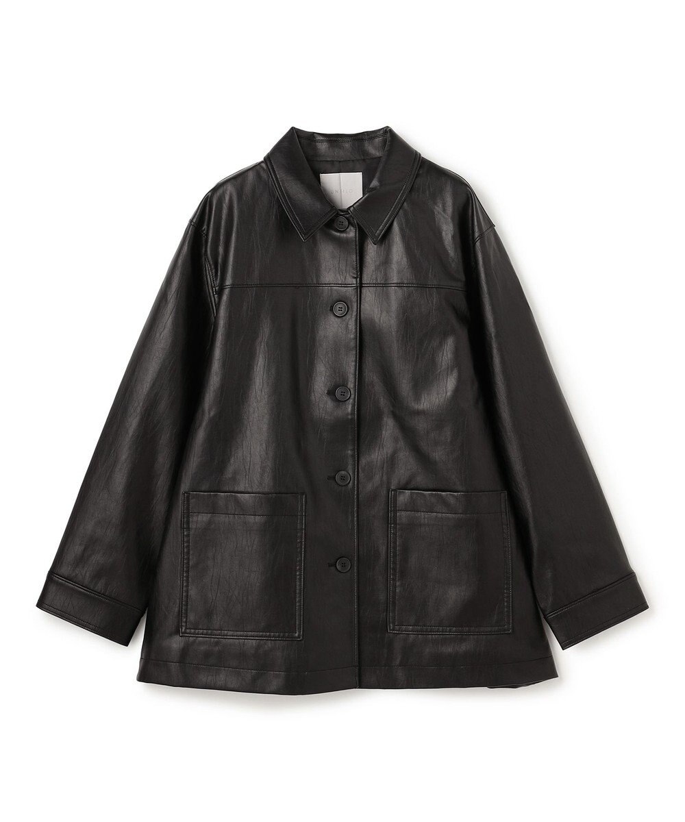 UNFILO L 【洗える】フェイクレザー ジャケット 