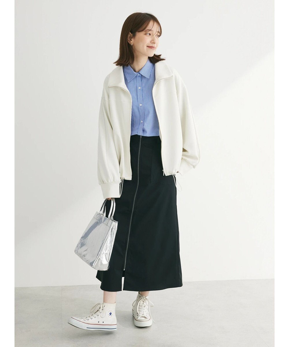 Green Parks フロントＺＩＰセミフレアスカート 