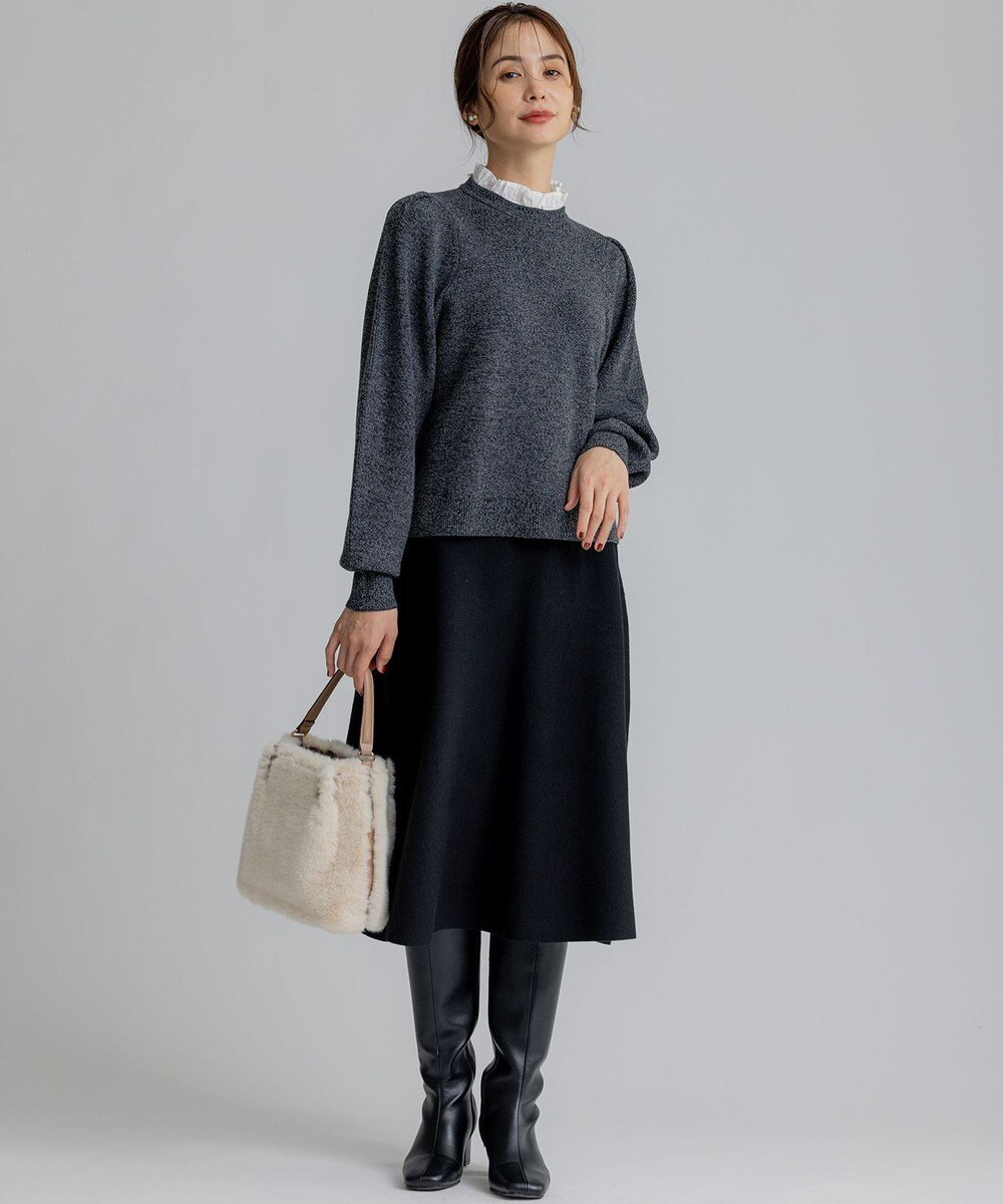 組曲 ニットフレア スカート 