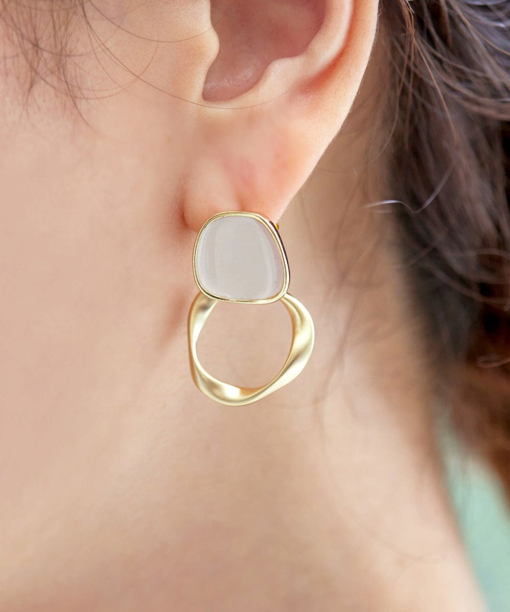 Tiaclasse カラーメタルリングピアス 