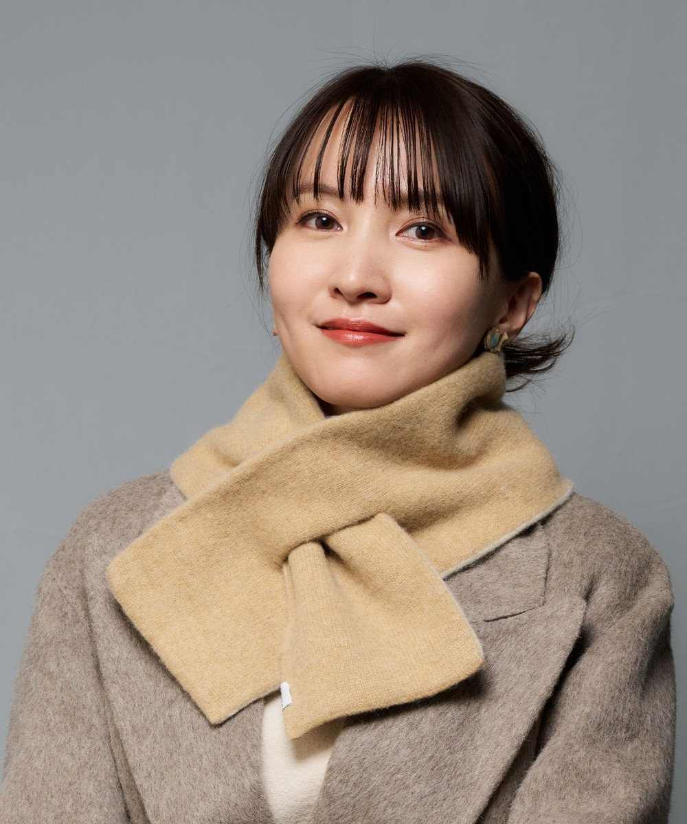 MOONBAT MACKINTOSH PHILOSOPHY(マッキントッシュ フィロソフィー）【ギフトBOX付】ウール100％ リバーシブル ニット マフラー ユニセックス 日本製 