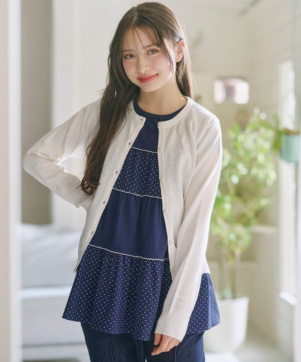 組曲 KIDS 【150-160㎝】 ドットティアードチュニック 