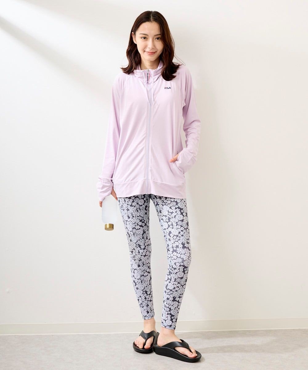 OP／FILA 【FILA】ラッシュガードブロックメッシュ スタンドカラージャケット 