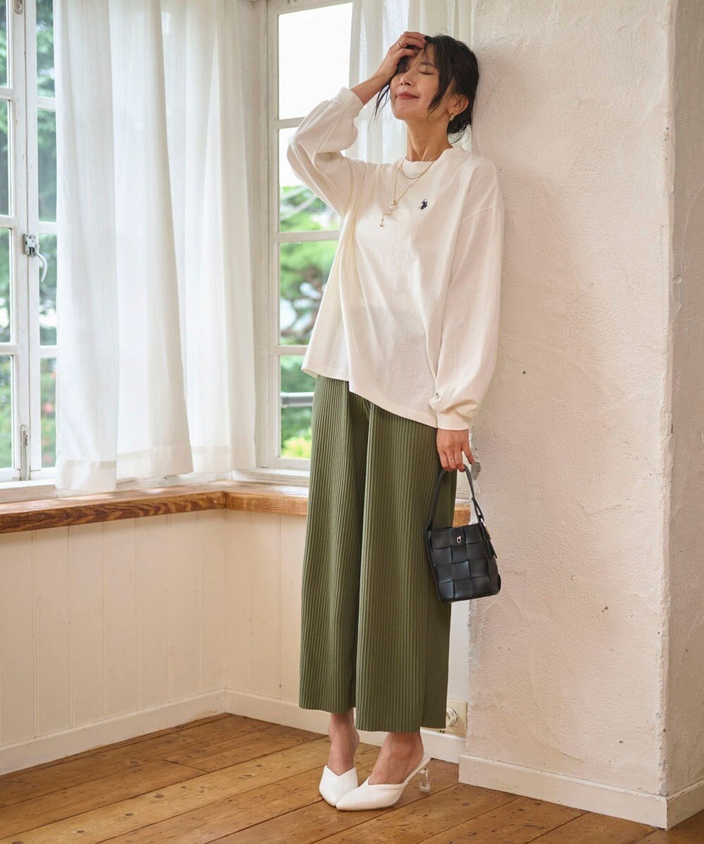 WEGO 【WEB限定/2025年秋冬新作/裾カットOK！自分サイズに調整可能/ウエストゴム/しわになりにくい/】カットプリーツパンツ 