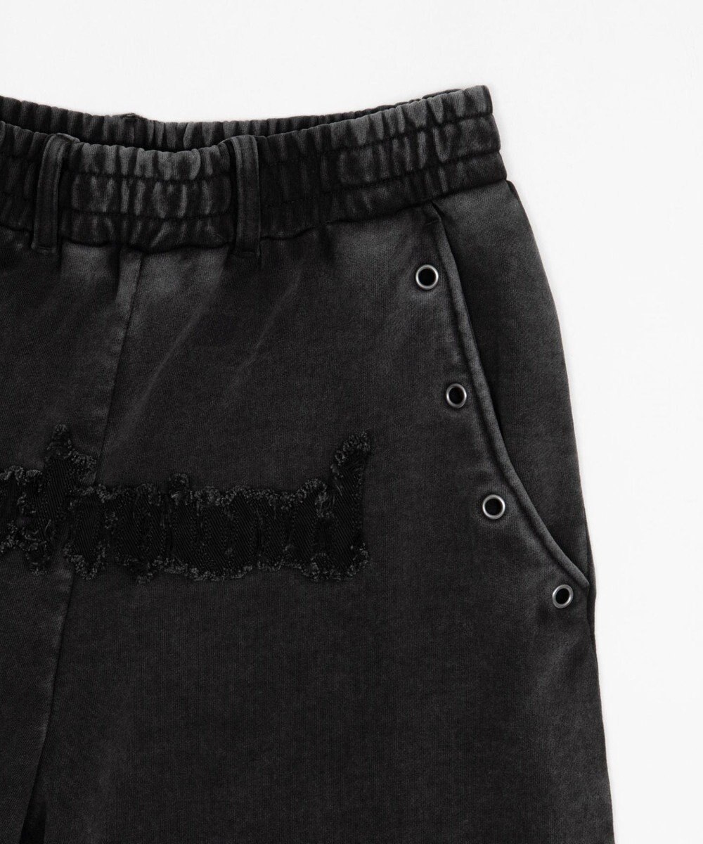 WEGO 【ウエストゴム/ユニセックス着用ITEM】ブリーチハトメスウェットパンツ 