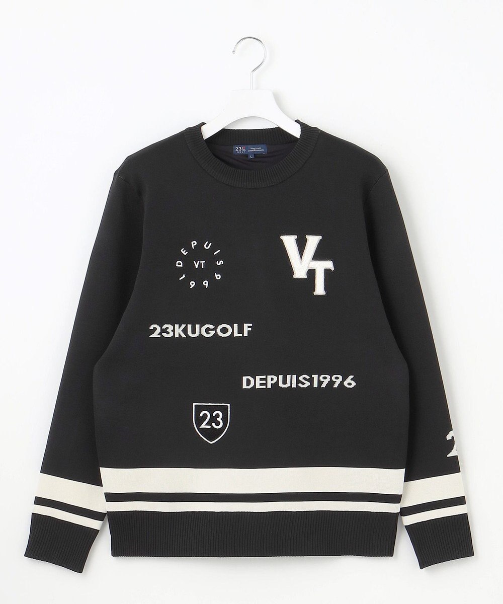 23区GOLF 【MEN】【ウォッシャブル】グラフィックダブルジャガードニット 