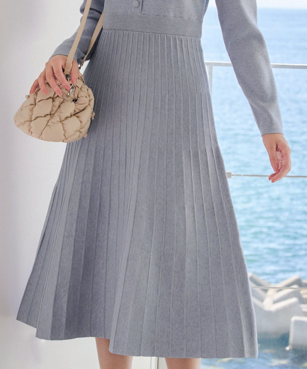 Tiaclasse 【洗える】くるみ釦ニットワンピース 