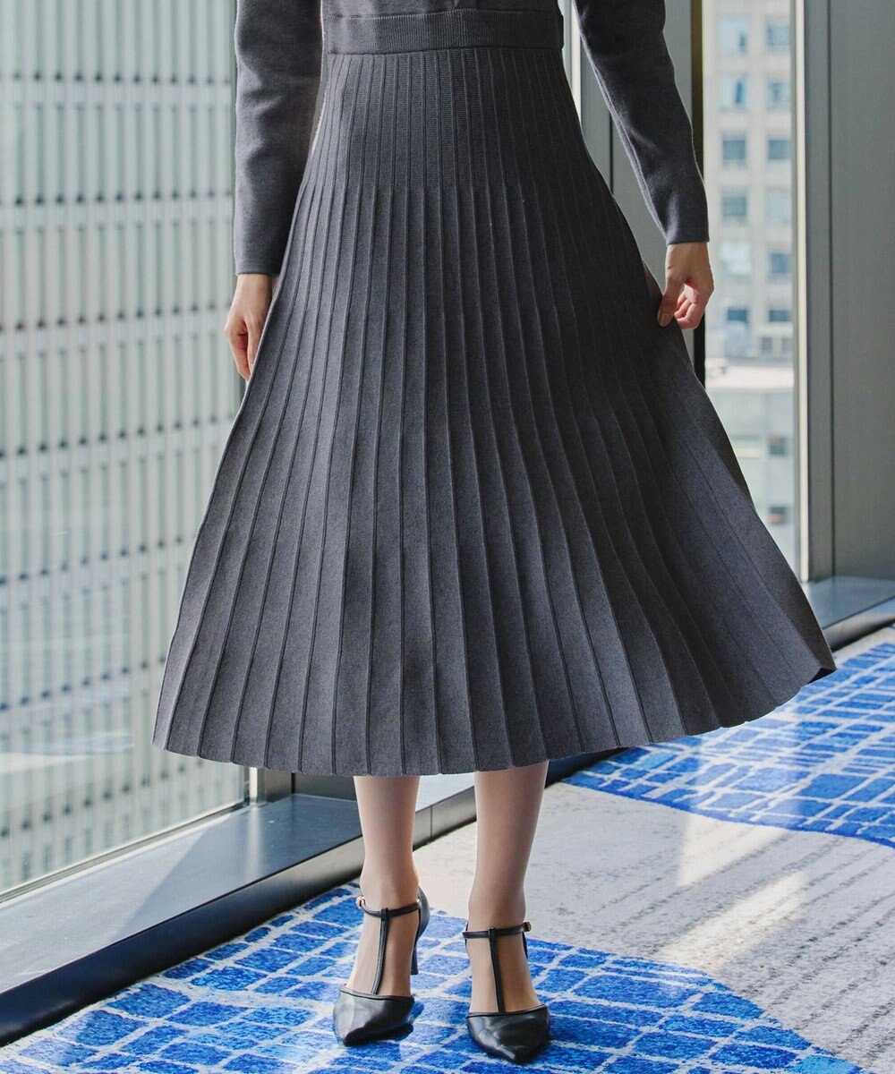 Tiaclasse 【洗える】くるみ釦ニットワンピース 