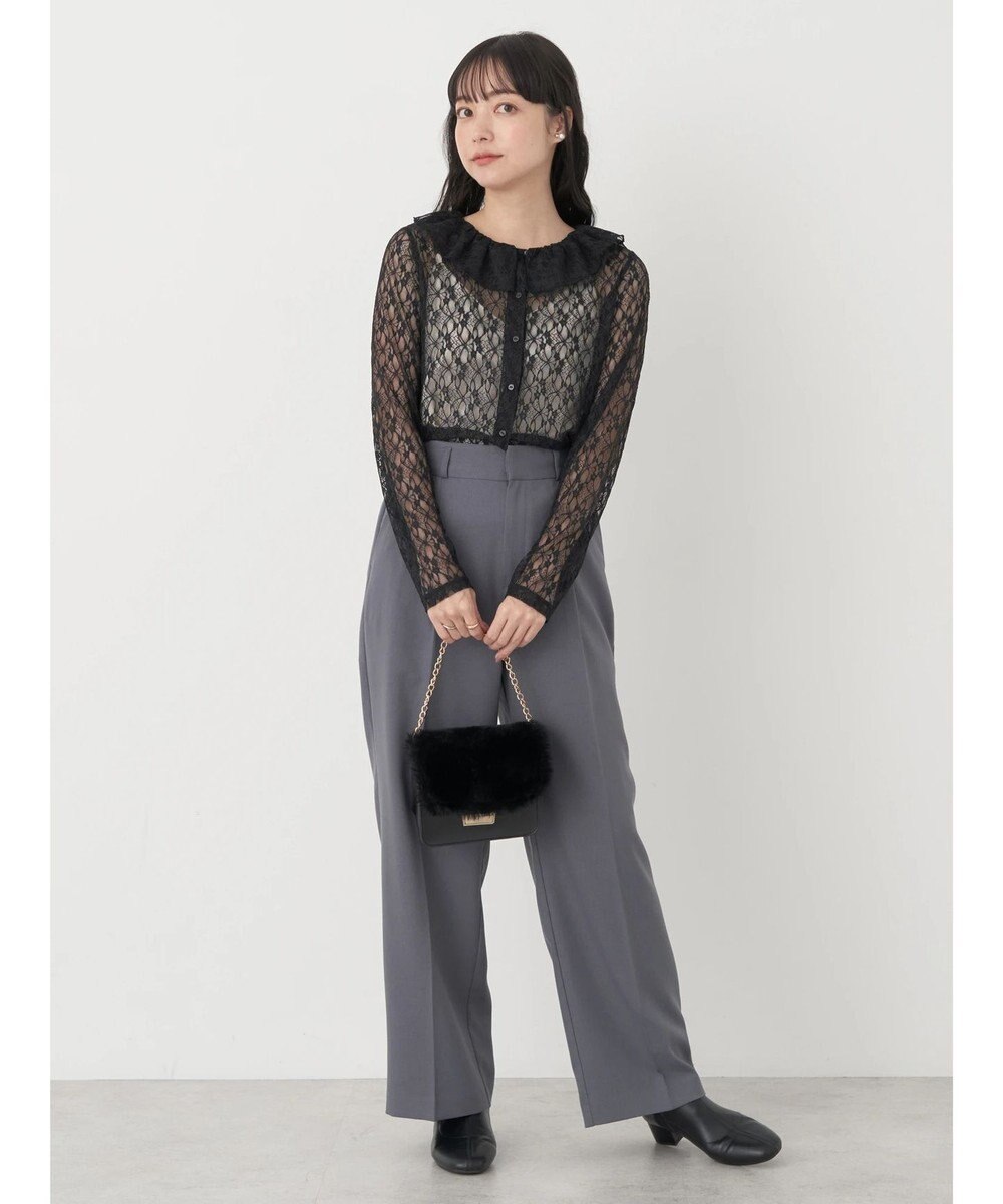 earth music&ecology ポコポコレースブラウス 