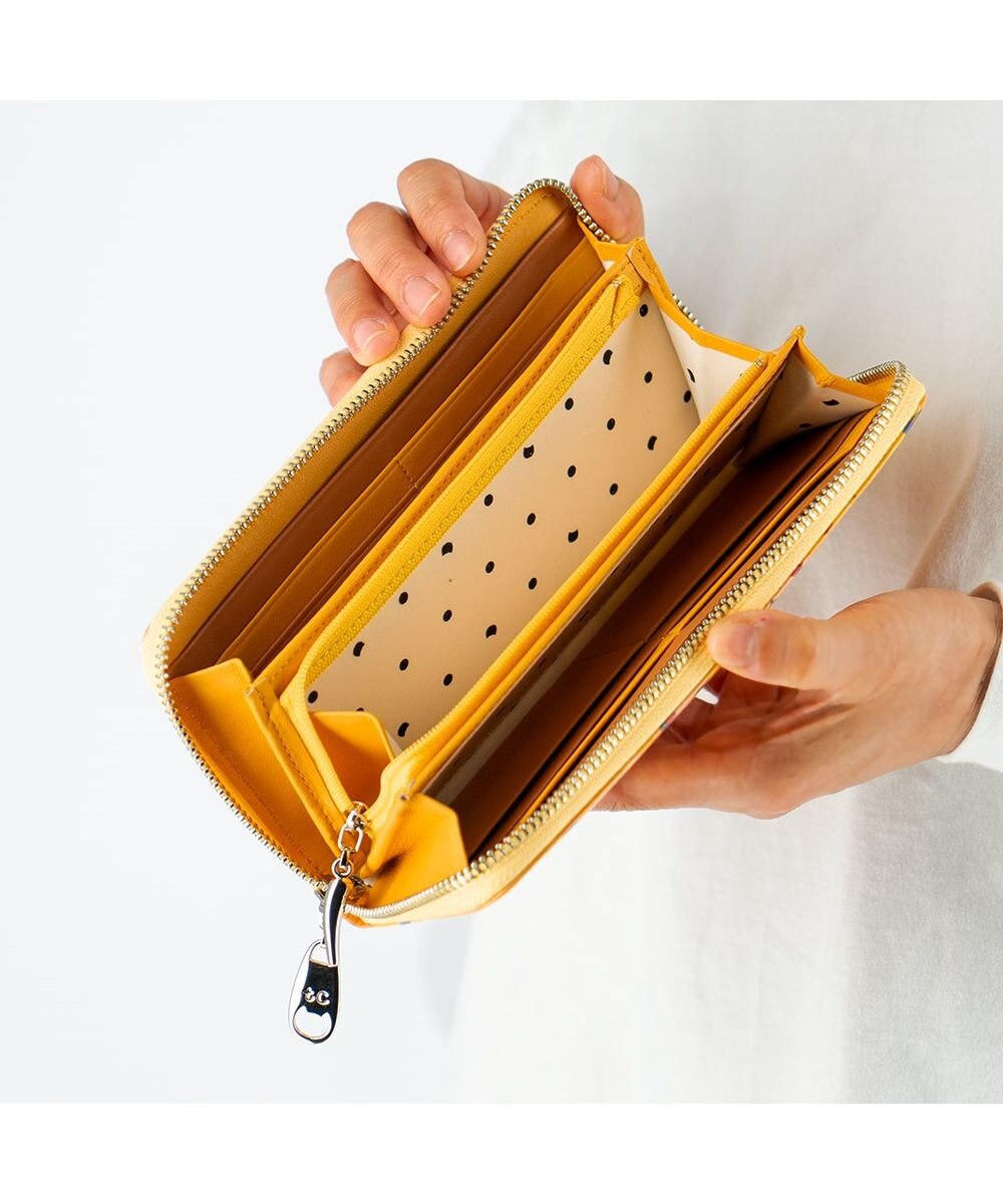 tsumori chisato CARRY カラフルレオパード ラウンドファスナー長財布 
