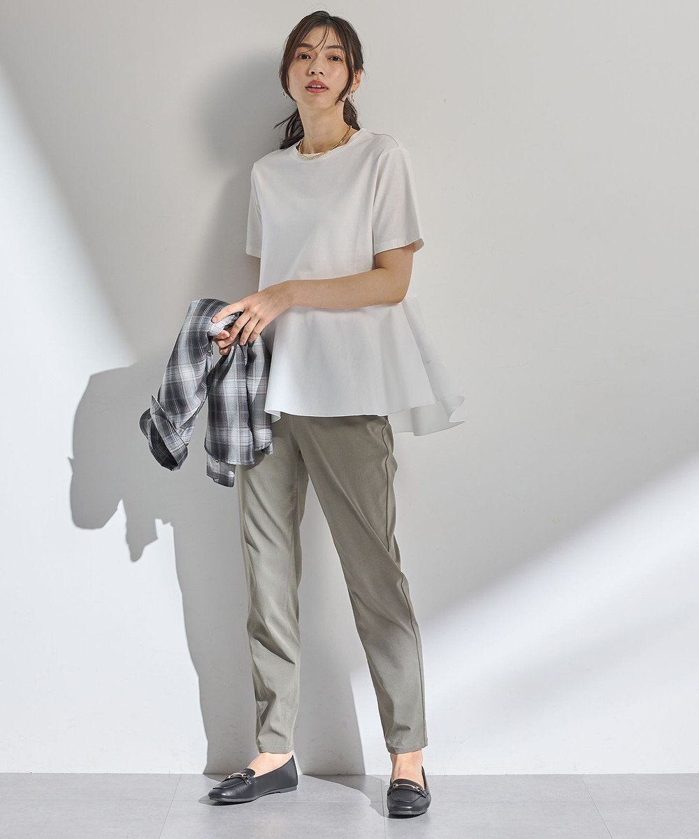 ANY L 【洗濯機可】コンビネーションイレヘムカットソー 