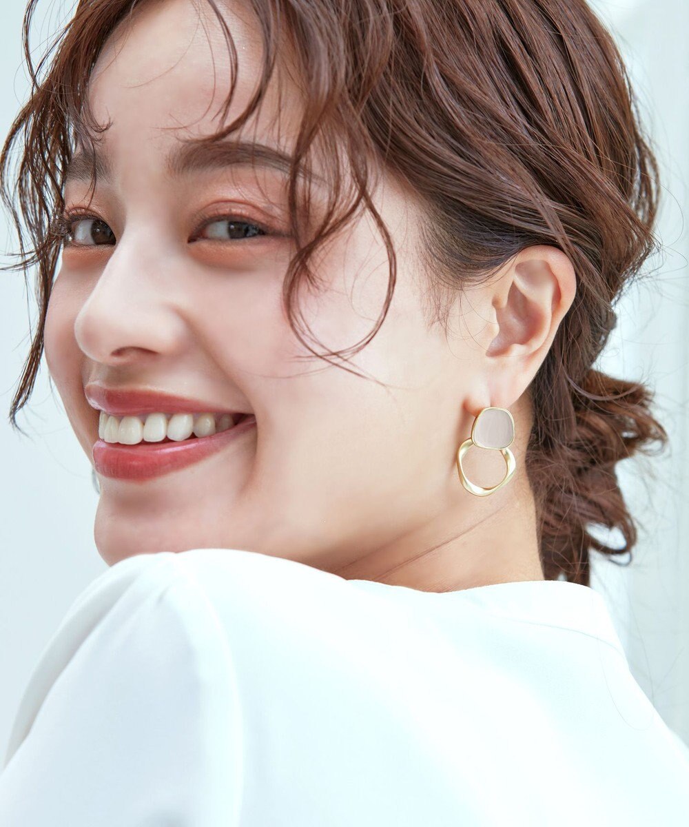 Tiaclasse カラーメタルリングピアス 