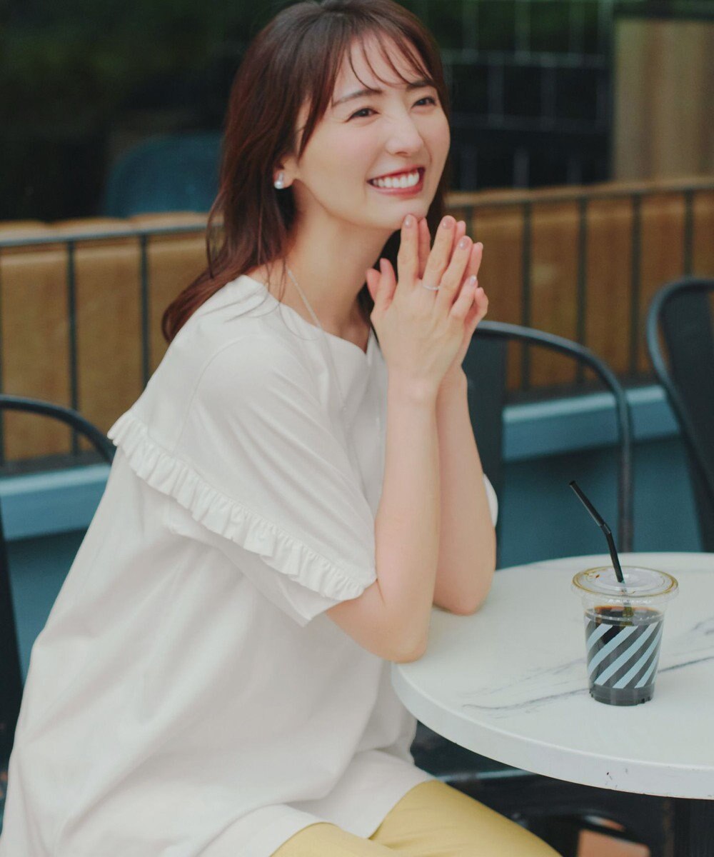 Tiaclasse L 【おのののかさん着用】「サマケア」バックヨークフリルチュニック 